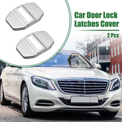 2pcs Door Latch Lock Cover for Mercedes-Benz AMG GLC  Silver Tone