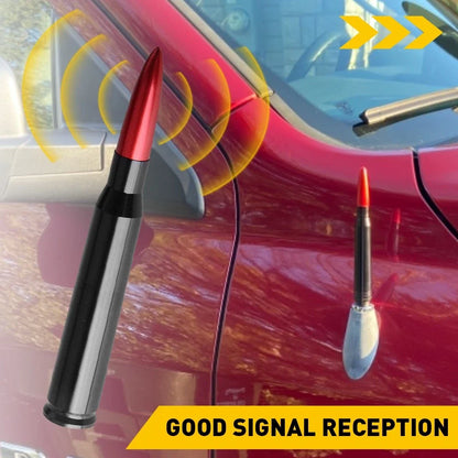 Red Bullet Antenna 50 Cal for Chevrolet Silverado 1500/2500/3500, GMC Sierra