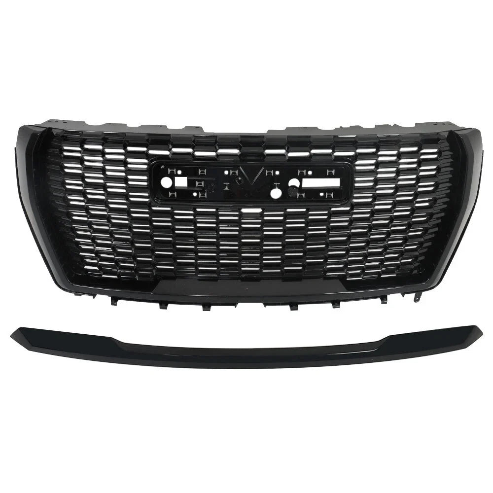 Front Upper Grille Hood Molding for Yukon / Yukon XL (2021–2023) Gloss Black