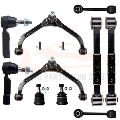 10Pcs Front Upper Control Arm Ball Joint Tie Rod Kit for Jeep Liberty (2005–2007)