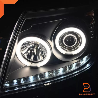 CCFL Projector Headlights Angel Eyes Black for Toyota Hilux SR5 (2011-2014)