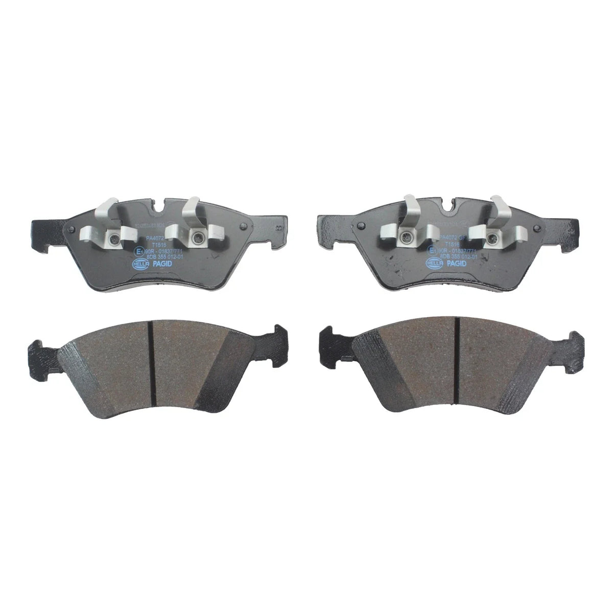 Set of 4 Hella Front Low-Metallic Brake Pads for MB W211 S211 W463 W164 W251