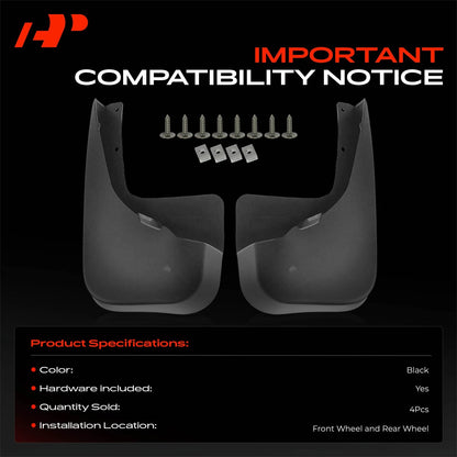 2X Rear Splash Guards Mud Flaps for Dodge Caliber (2007–2011)