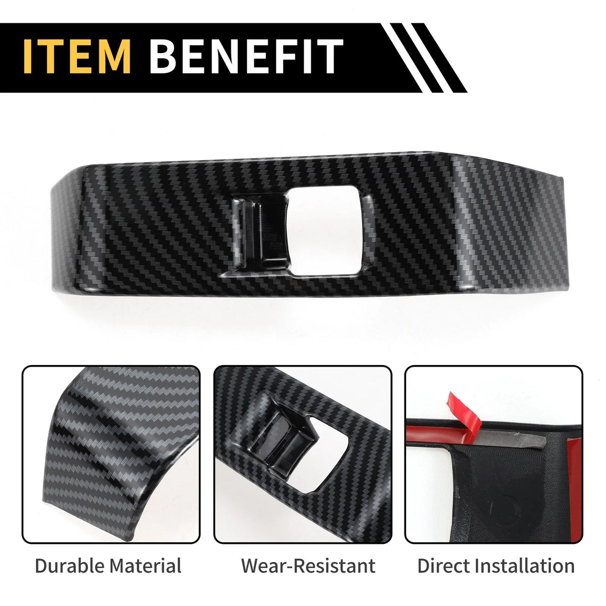 Door Window Switch Cover for Chevy Colorado (2023–2024) Carbon Fiber