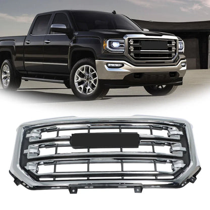 Chrome Front Bumper Grille for GMC Sierra 1500 (2016–2019)