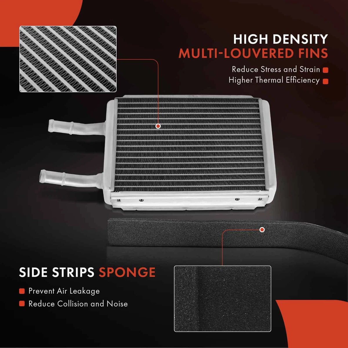 Rear HVAC Heater Core for Ford E-350 E-450 E-150 Econoline (1992–2021) - 94783, F2UH18476BA, F2UZ18476B, 9010004