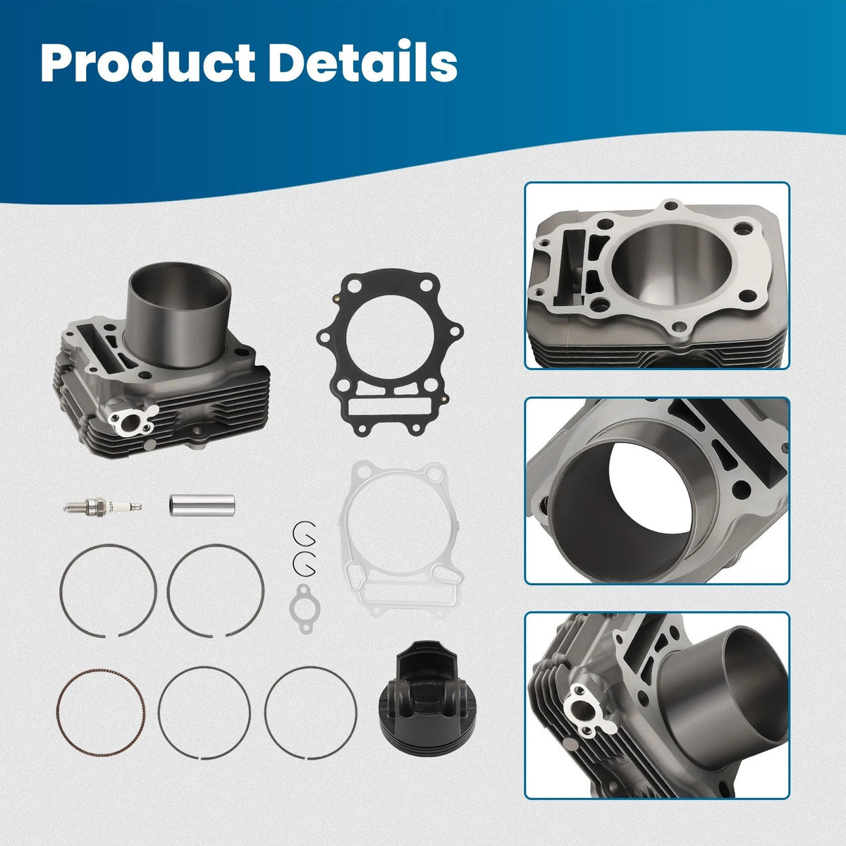 Top End Kit Cylinder Piston Gasket for Suzuki Eiger 400 LTA400F (2002–2007)