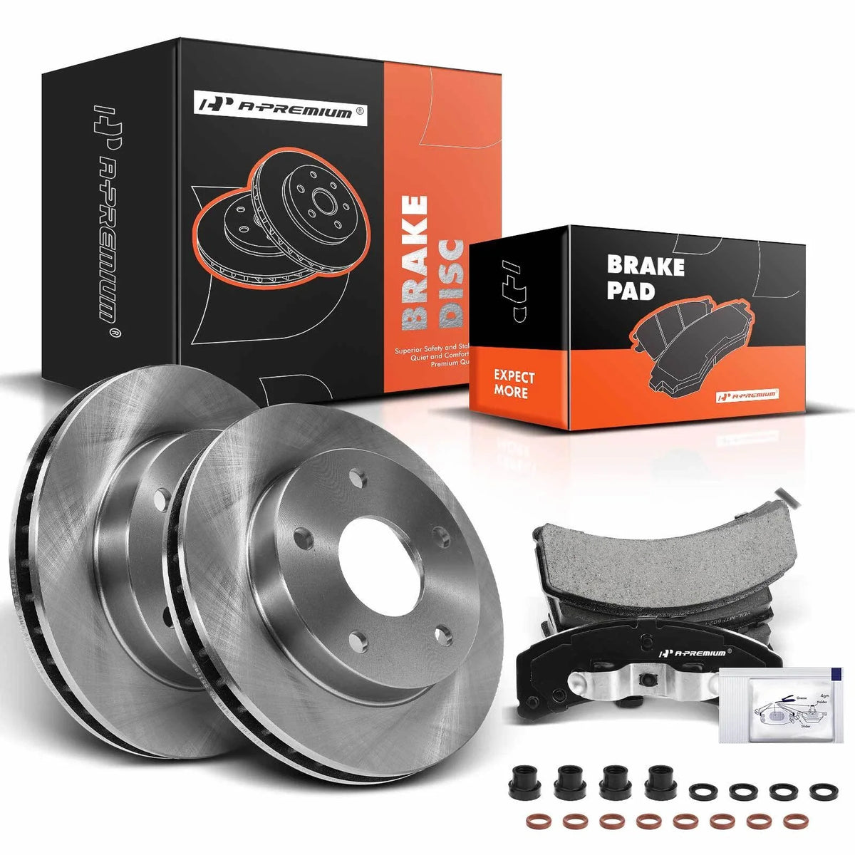 Front Disc Brake Rotors & Ceramic Pads for Dodge Ram 1500 (1994–1999)