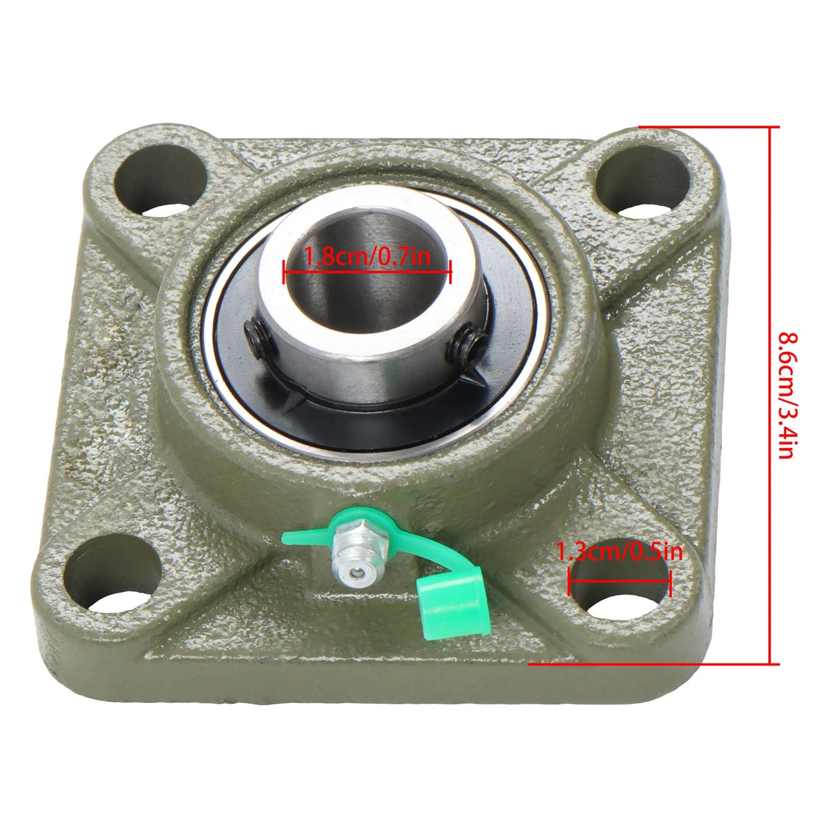 Set of 2 Flange Mount Bearings for UCF204-12 (3/4 Inch Bore)