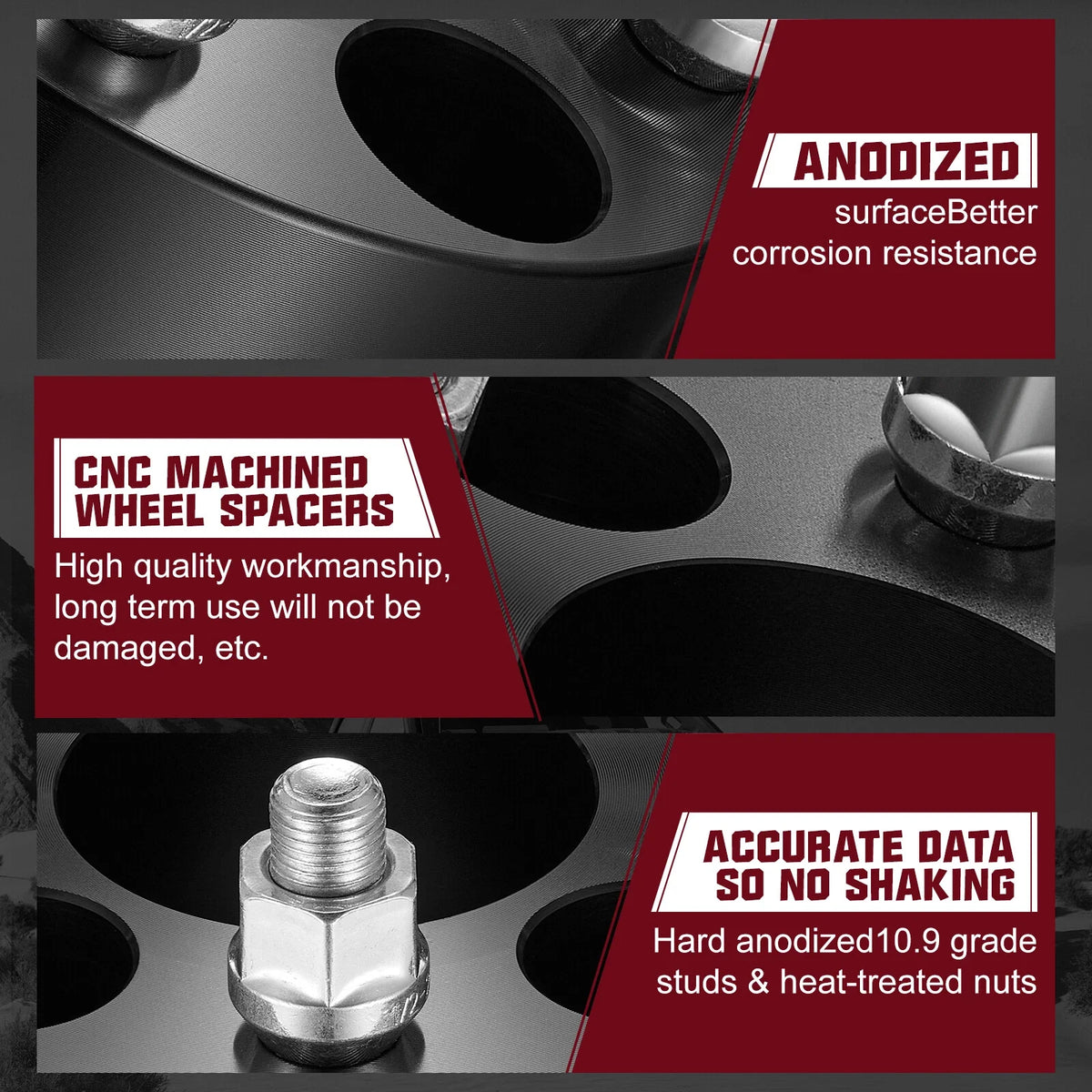 2 in 1 Wheel Spacers for EZGO Club Car Golf Carts (2013–2023)