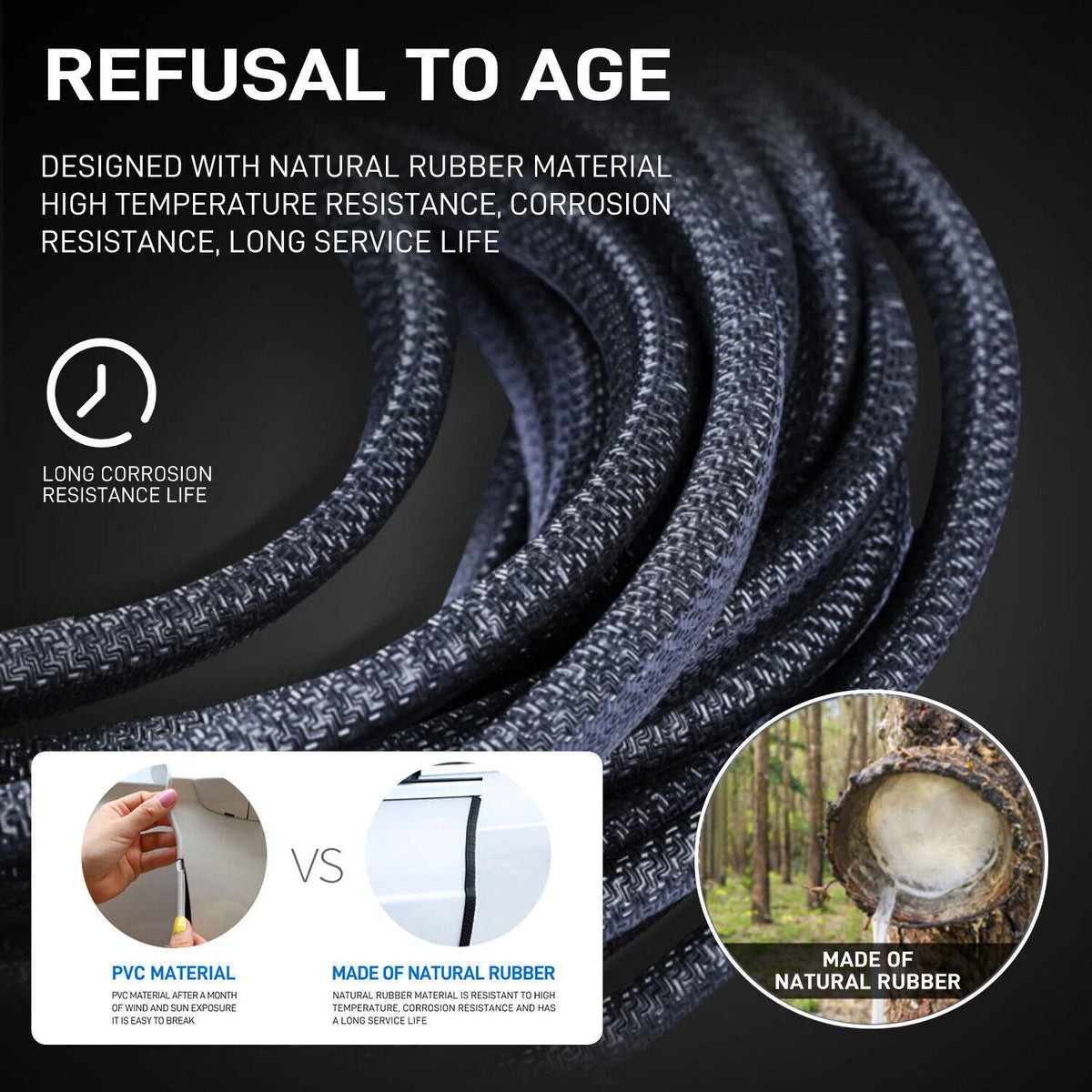 L Shape Rubber Seal Weatherstrip for Car Door Hood Trunk Edge