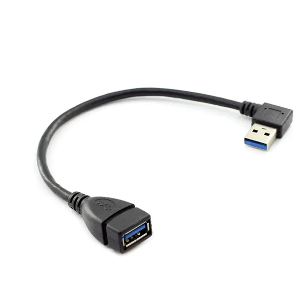 3X USB 3.0 Male to Female Extension Cable 20cm 90 Degree Right Angled