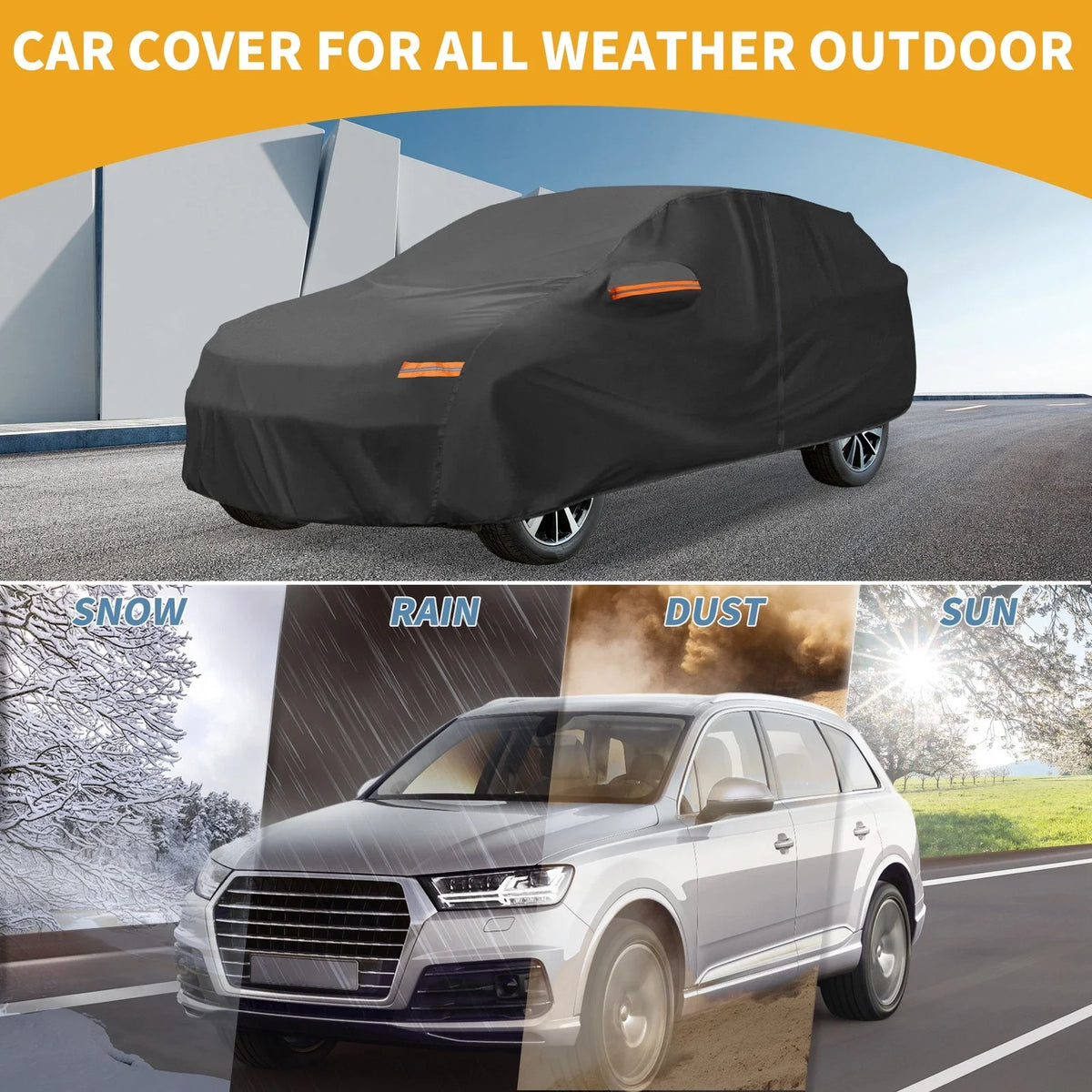 Waterproof Car Cover for Subaru Solterra (2023–2023) 190T-PU with Zipper