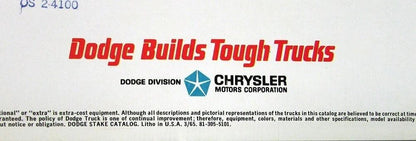 Sales Brochure for 1965 Dodge Stake Trucks Low Ton Series D 100 200 300