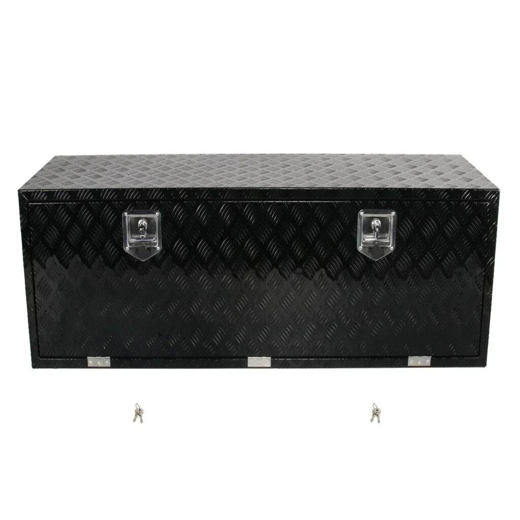 60" x 18" x 18" Black Aluminum Tool Box for Pickup Truck (Fits Most Models)