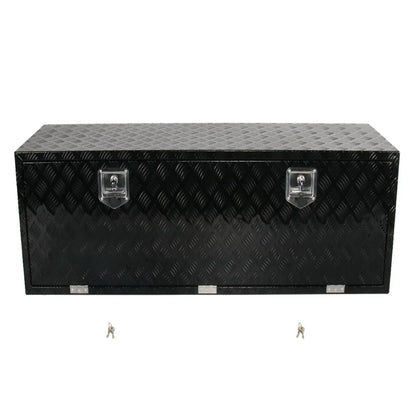 60" x 18" x 18" Black Aluminum Tool Box for Pickup Truck (Fits Most Models)