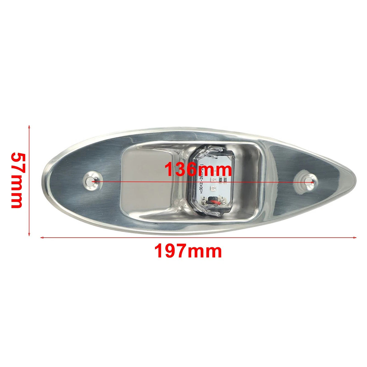 2X Red+Green Marine Boat Navigation LED Side Light Vertical Mount 12V
