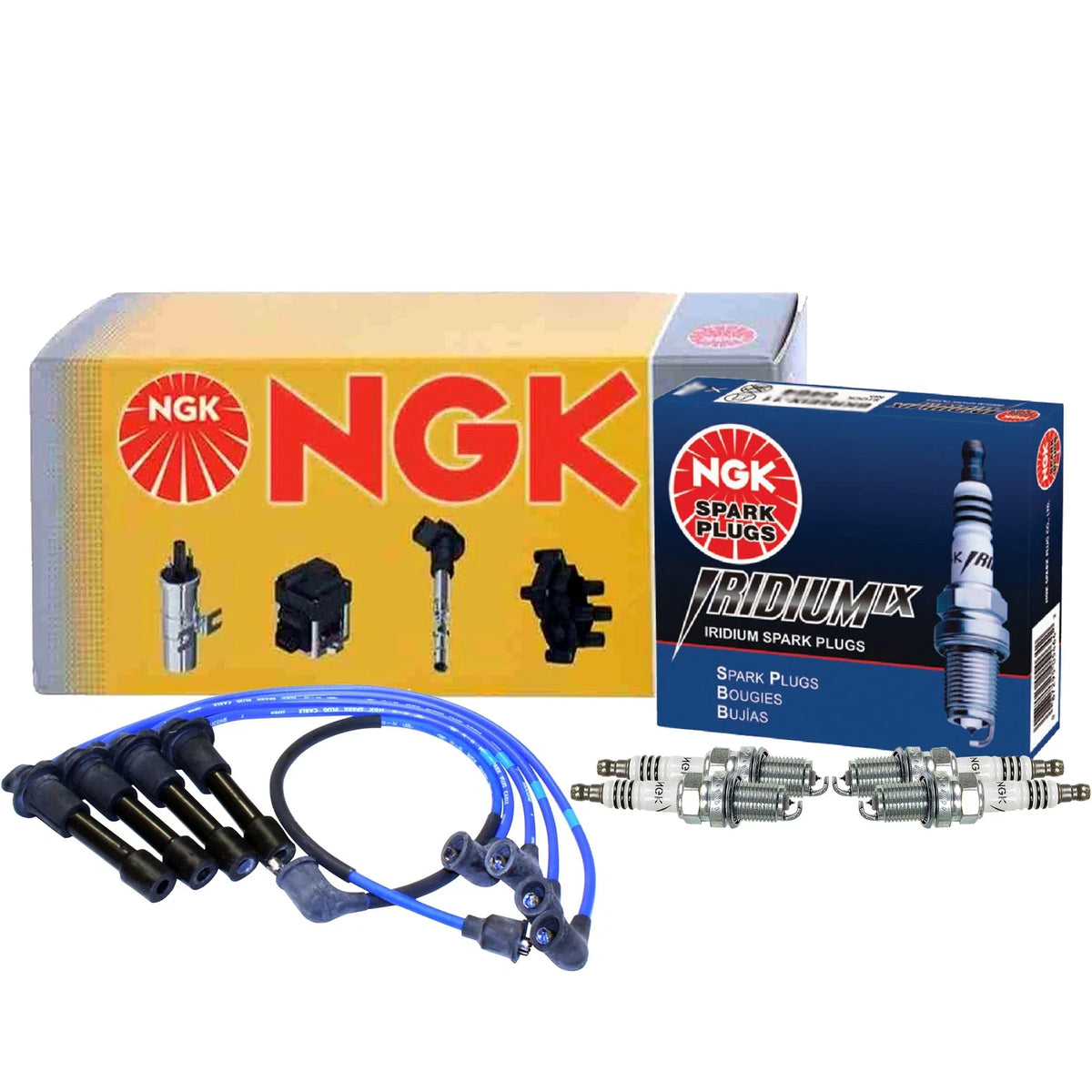 NGK Iridium IX Spark Plugs Kit for Escort Protege Tracer (1990–2002)
