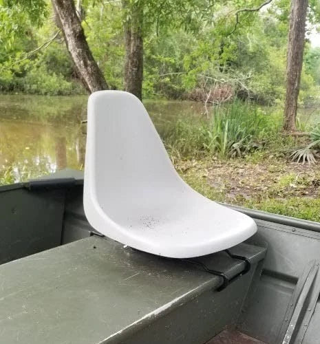 Passenger Boat Seat 18in for Gray Non-Foldable Molded Plastic (98390GY)