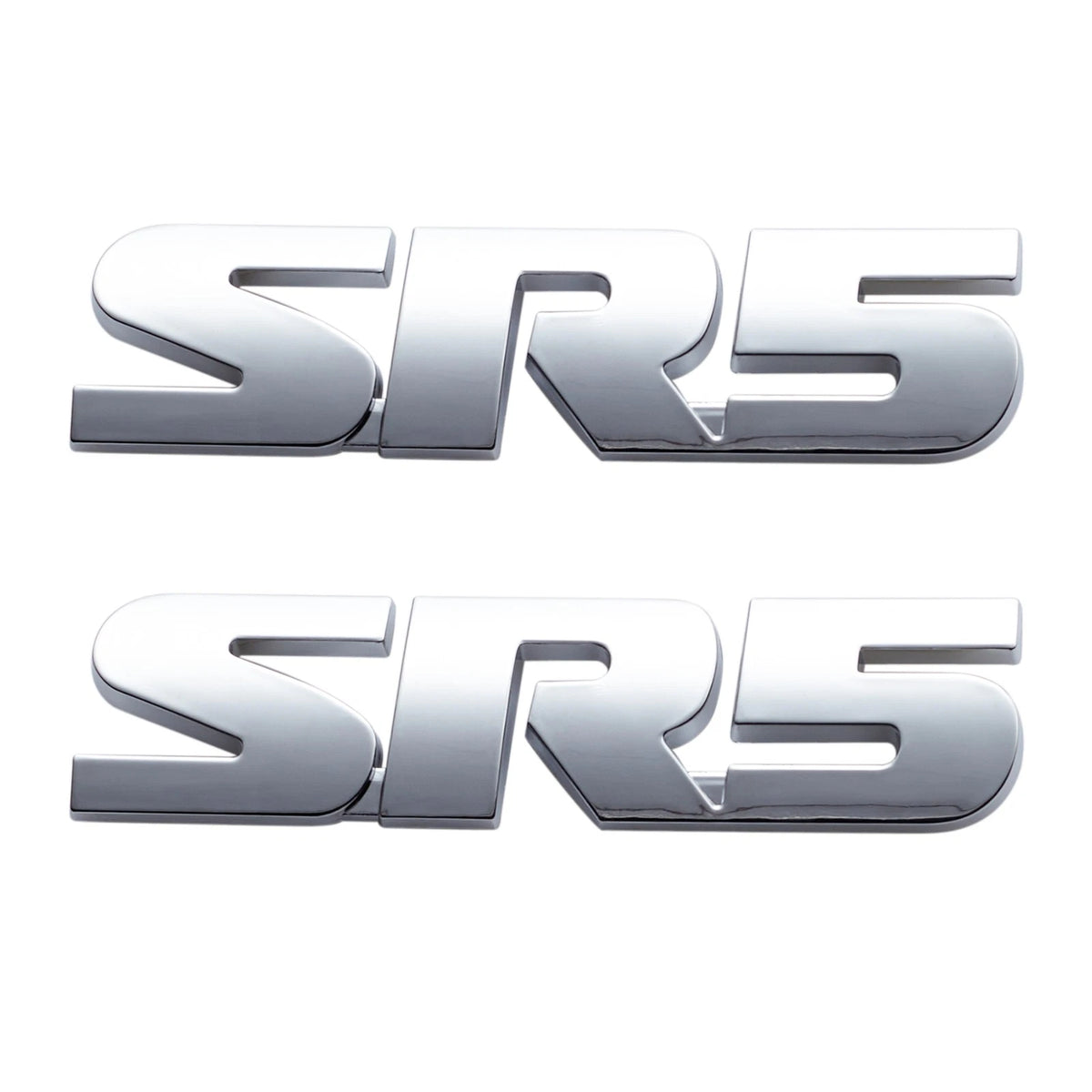 2Pcs 3D Raised SR5 Letter Badge Emblems for Tacoma Tundra 4Runner Sequoia