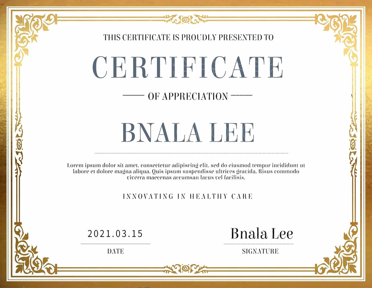 Professional Certificate Paper 8.5 x 11 for Printing (No Part Numbers)