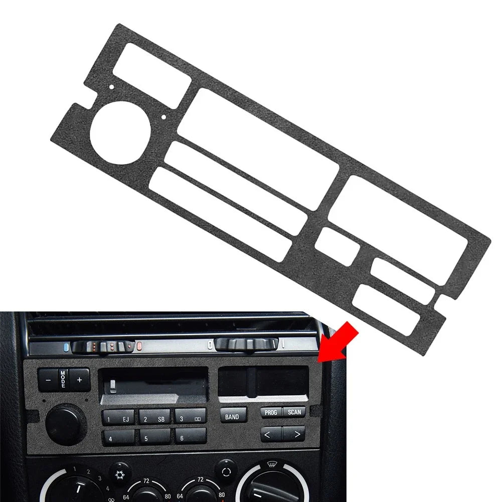 Radio CD Panel Cover Trim for BMW 3 Series E36 (1994–1996) Suede Black