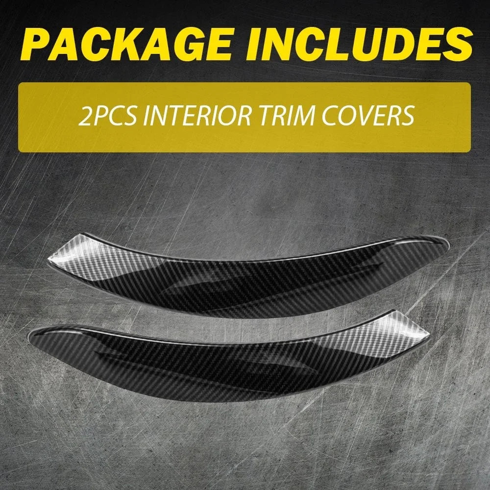 2X Carbon Fiber Trim Inside Door Handle for BMW 3 Series F30 F31 (2013–2018)