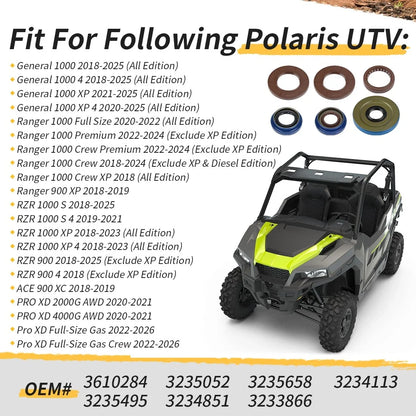 Rear Transmission Seal Kit for Polaris General RZR Ranger ACE 900 1000 (2016–2023)