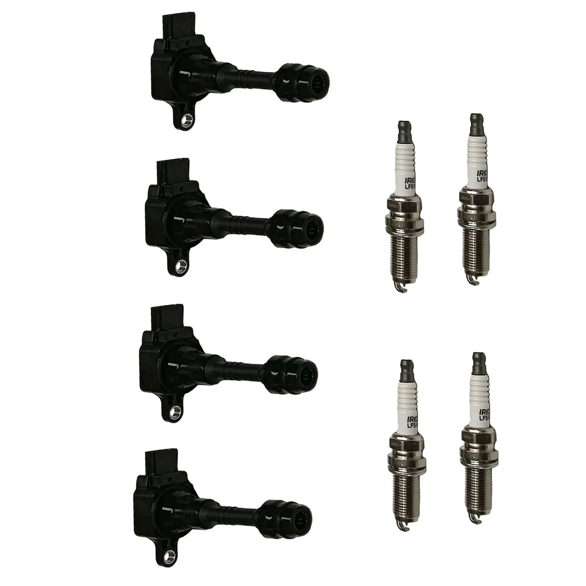 Set of 4 Ignition Coils & Iridium Spark Plugs for Nissan Sentra (2001–2006)