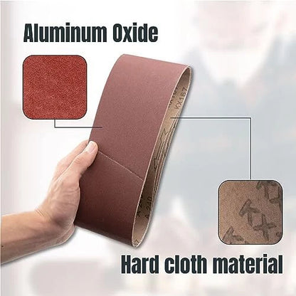 4 x 24 Inch Sanding Belts for Belt Sander (100 Grit Aluminum Oxide)