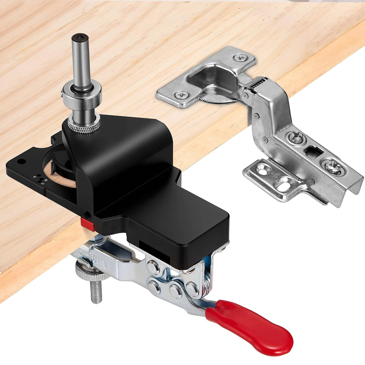 Door Concealed Hinge Jig with Quick Clamp for Cabinet Doors