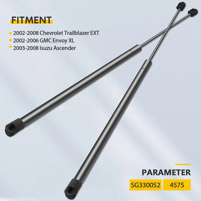 2X Rear Window Lift Supports for Chevrolet Trailblazer (2002–2008)