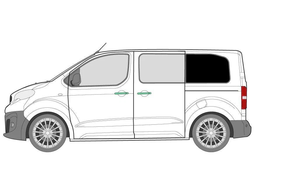 Left Rear Side Blackout Curtain for Citroen Dispatch (2016 On SWB)