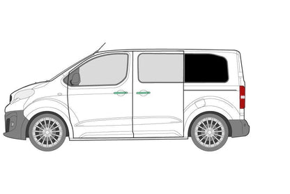Left Rear Side Blackout Curtain for Citroen Dispatch (2016 On SWB)