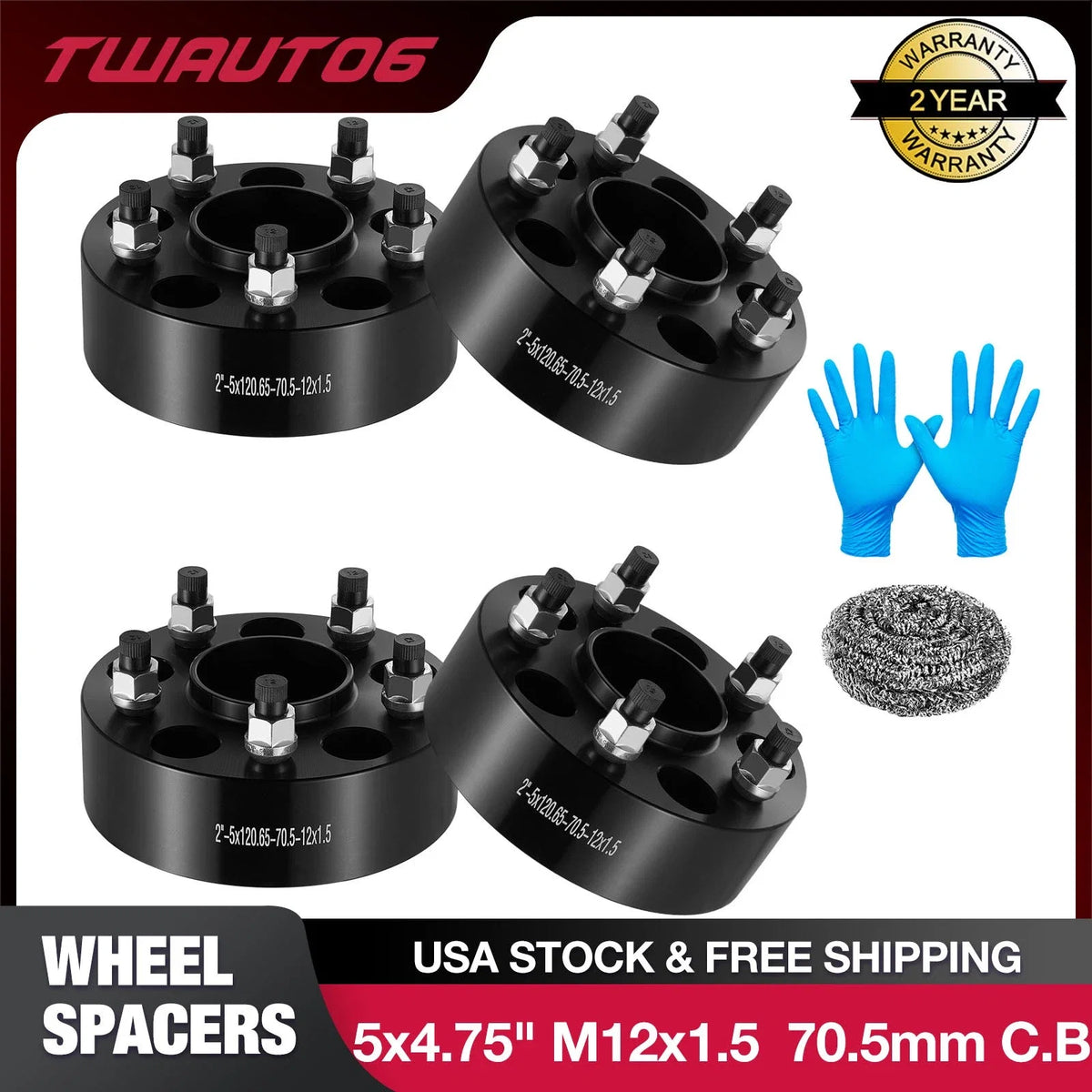 2" Hub Centric Wheel Spacers for Cadillac XLR and Chevrolet Corvette (2000–2013)
