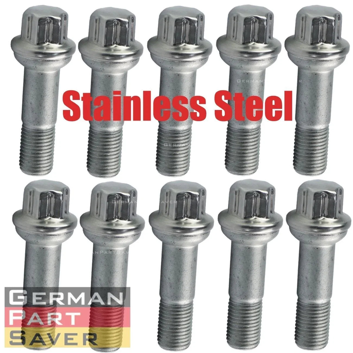 10PC Stainless Steel Wheel Lug Bolts for Mercedes W164 W166 X204 W221 C216