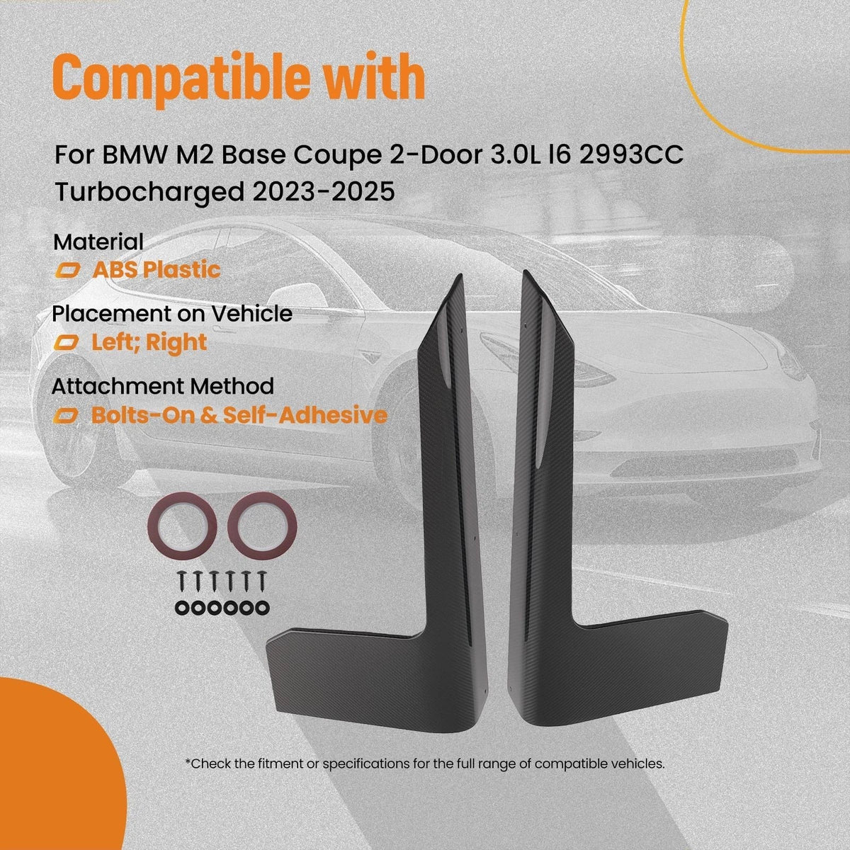 Real Carbon Side Skirt Winglet for BMW M2 (2023–2025)