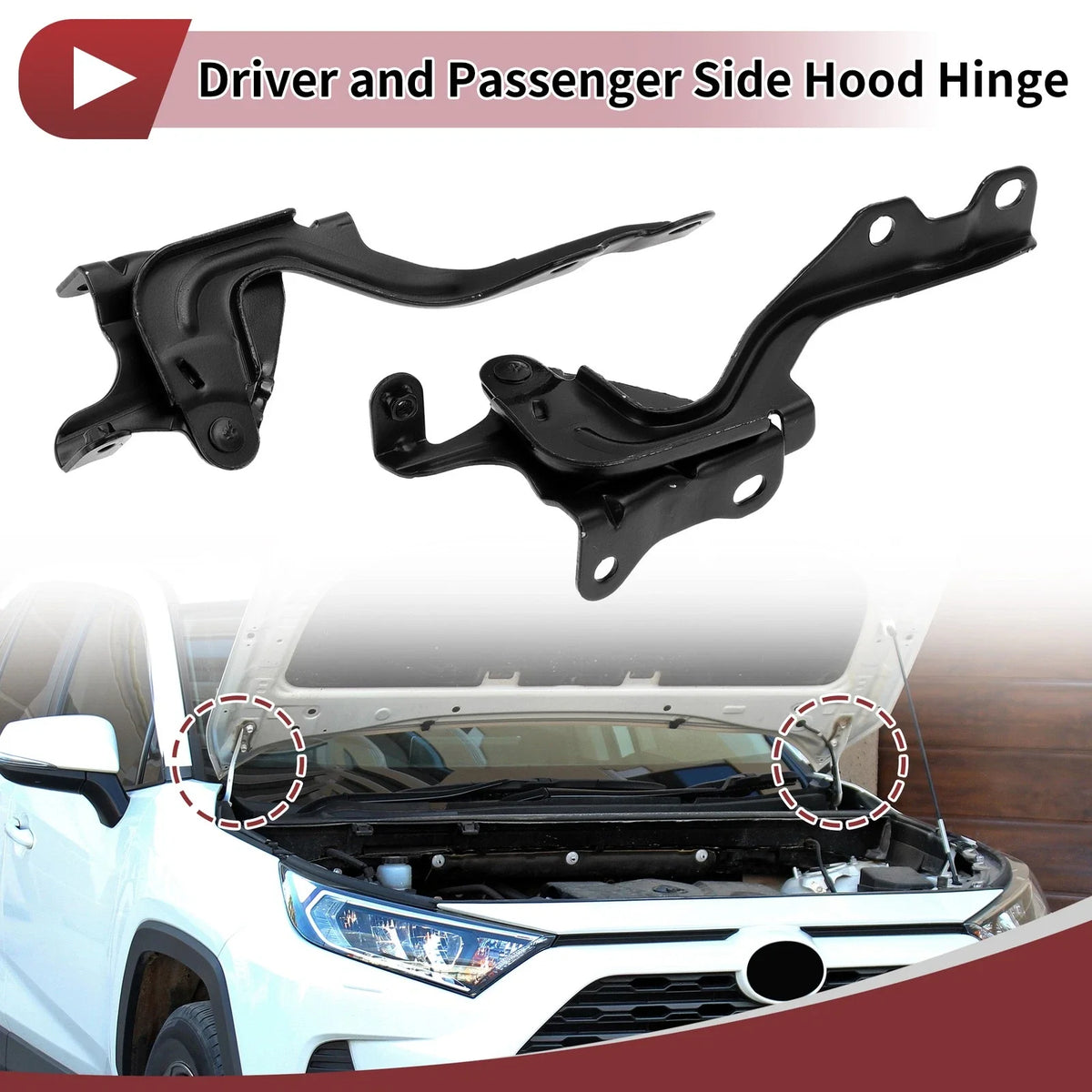 Hood Hinges for Kia Forte (2010–2013) No. 791201M000 - 1 Pair