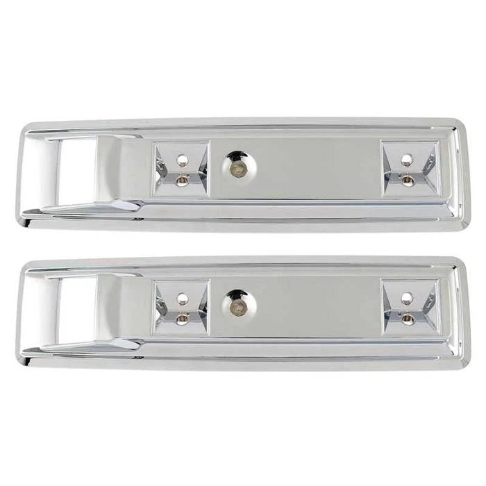Set of 2 Chrome Front Arm Rest Bases for Mopar B-Body (1966–1970) MB2004