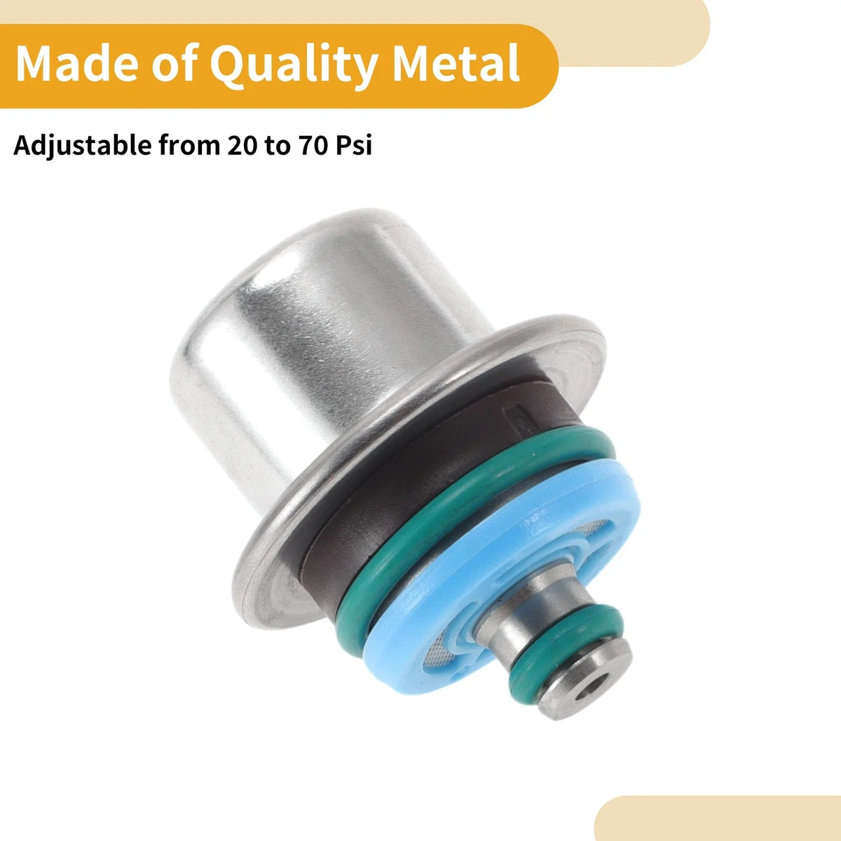 Fuel Pressure Regulator for Ford E-150 (1999–2004) No.CM4911 Metal 20-70 Psi