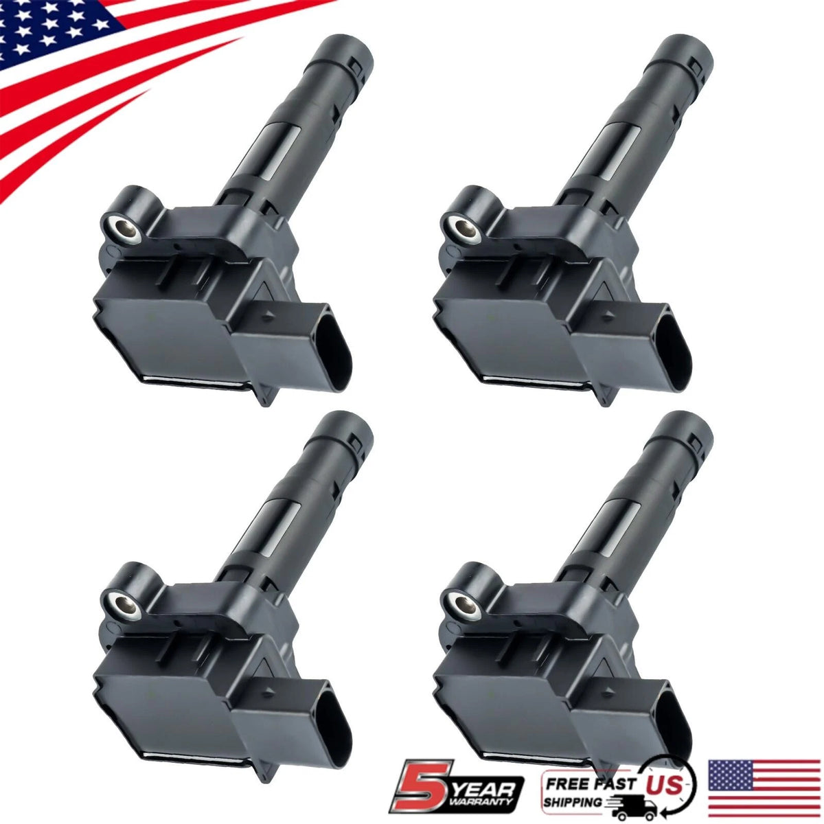 4Pcs Ignition Coil UF658 for Mercedes-Benz C250 SLK250 (2012–2015)