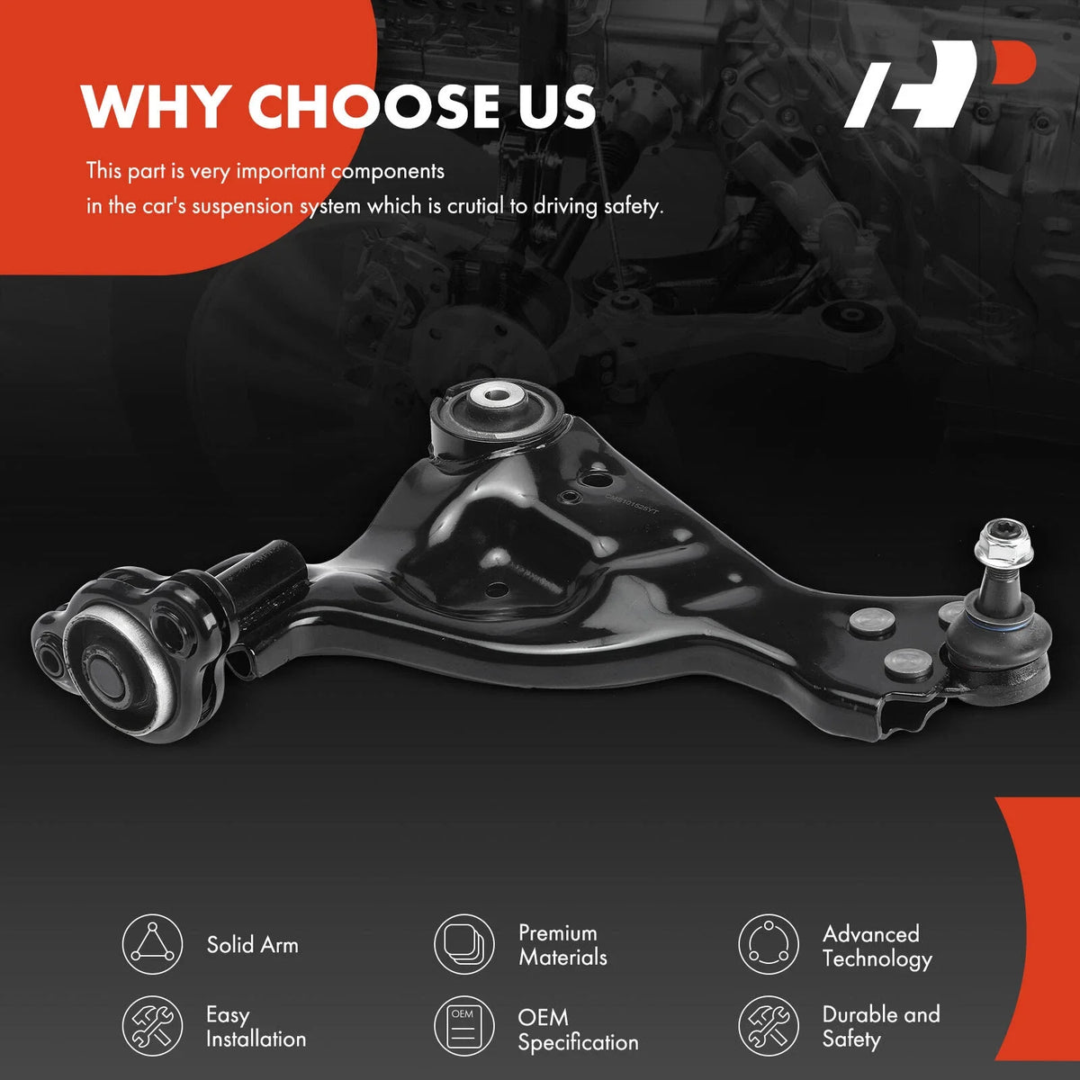 Front Left Lower Control Arm with Ball Joint for Mercedes-Benz
