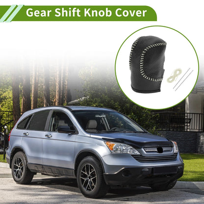 1 Pc Gear Shift Knob Cover for Honda CR-V (2017–2023) Black Beige Faux Leather