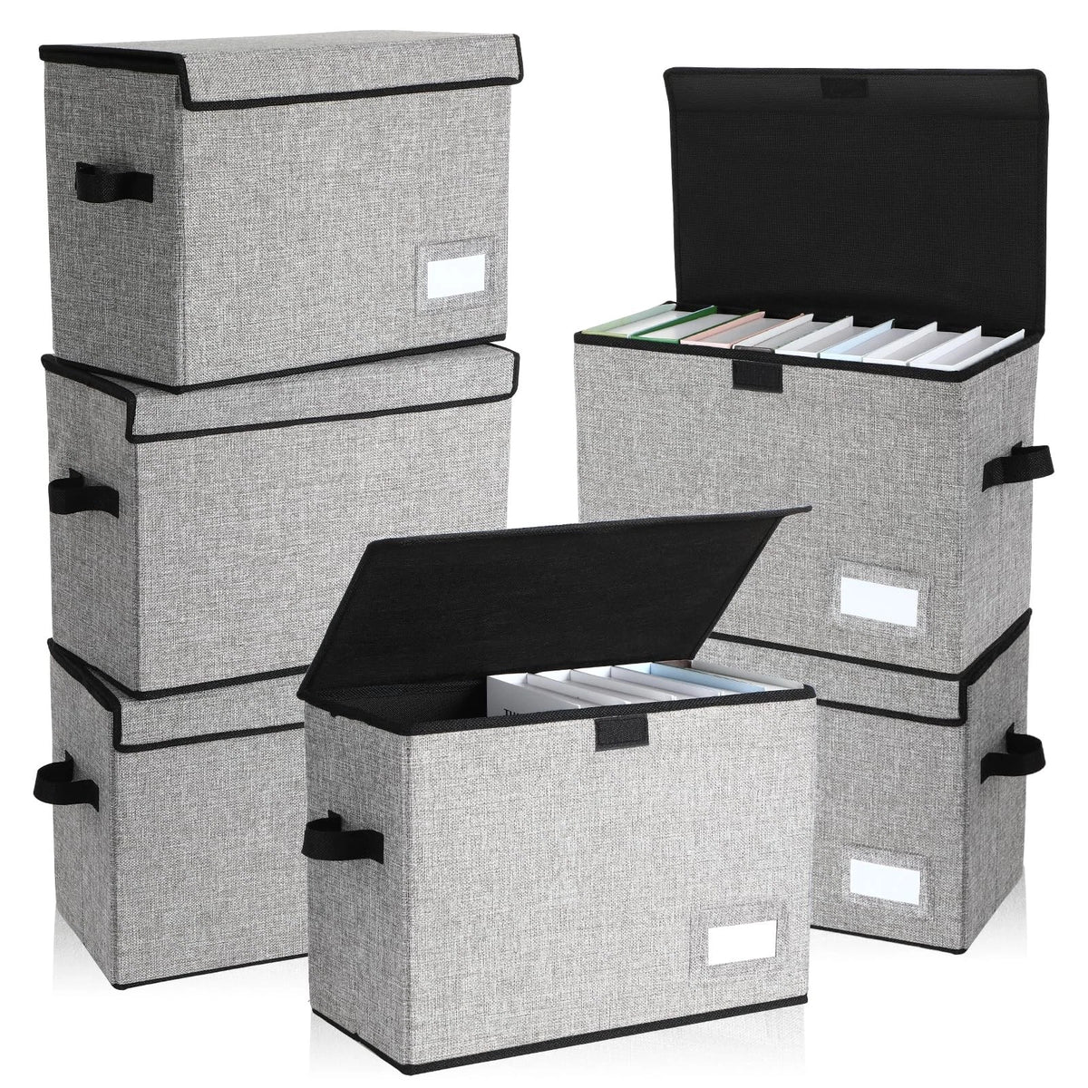 Set of 6 Collapsible Comic Book Storage Boxes for Back to School