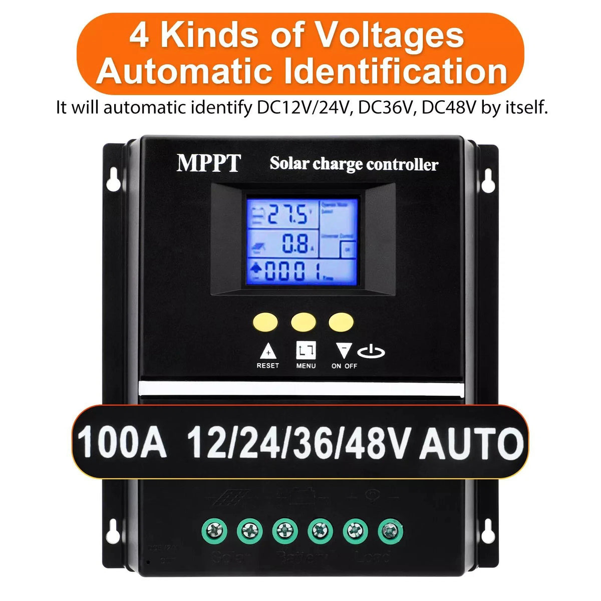 100A MPPT Solar Charge Controller for Auto PV (12V/24V/36V/48V)