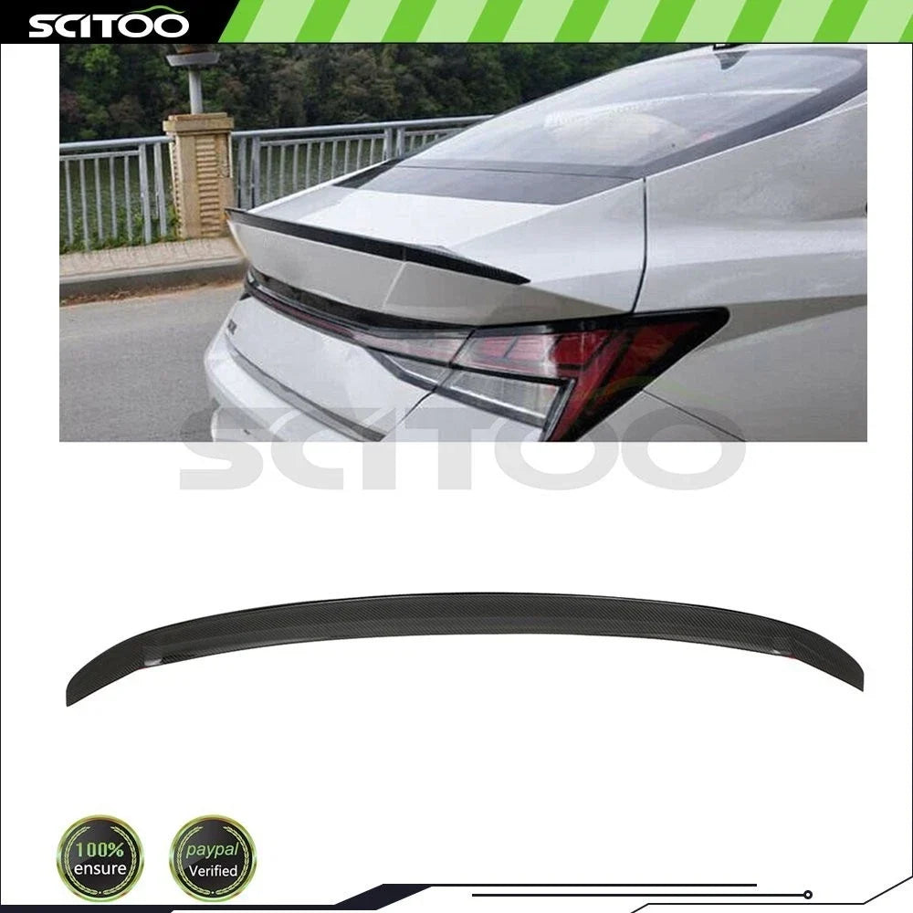 Lip Spoiler Trunk Wing for Hyundai Elantra (2021–2022) Carbon Fiber