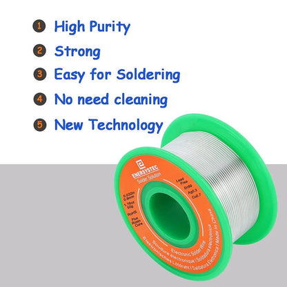 Lead-Free Solder Wire Rosin Core 0.8mm for Automotive Use (Pack of 1)