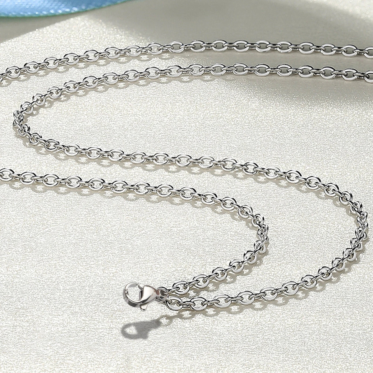 50pcs Stainless Steel Silver Tone Chain Necklace for DIY Jewelry Making