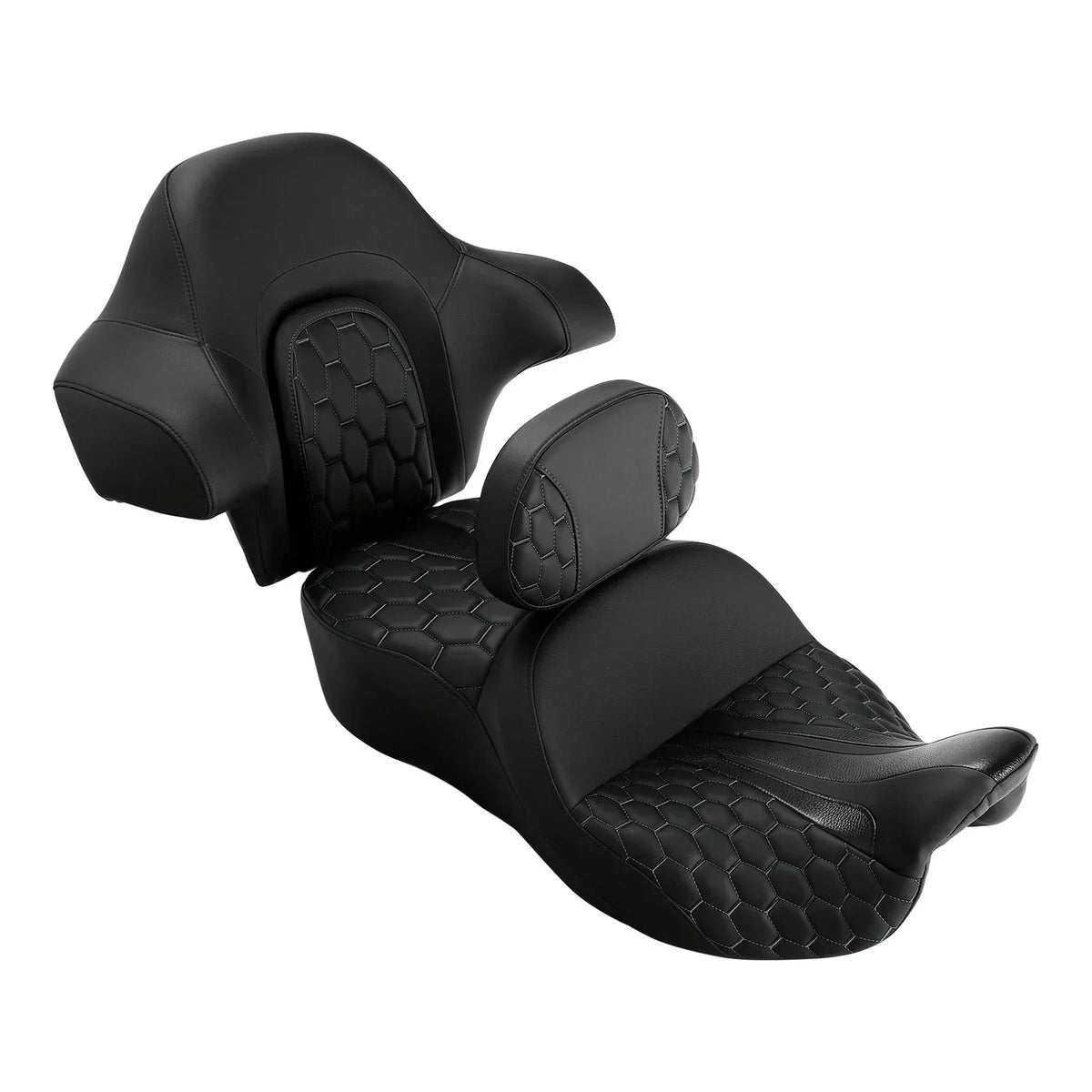 Driver Passenger Gel Seat Backrest for Harley Road Tri Street Glide (2014-2023)