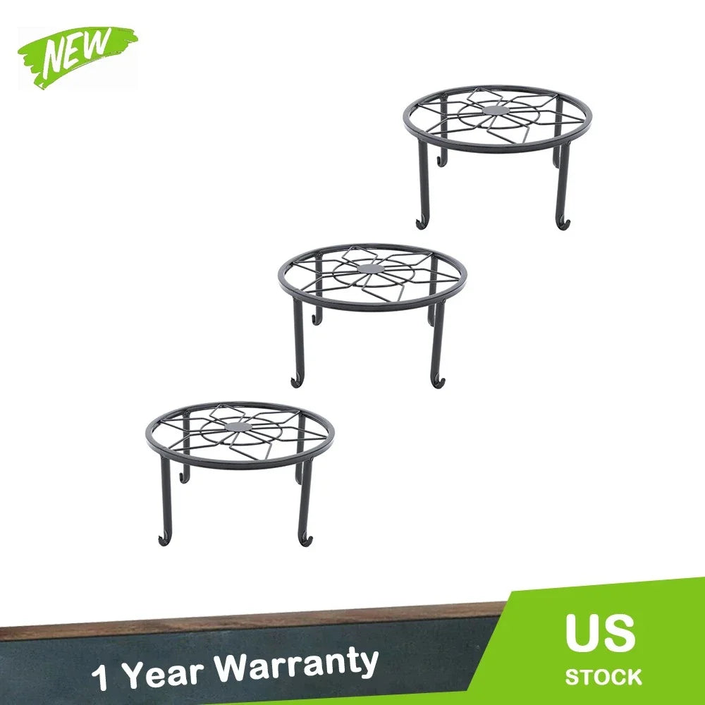 Set of 3 Heavy Duty Plant Stands for Flower Pots 9"